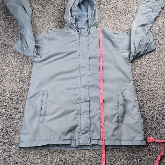 Abercrombie Fitch Jacket Adult Medium Blue Outdoor Zip Windbreaker Hoodie Rain - Picture 4 of 6